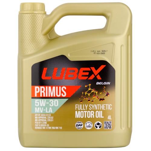 Синтетическое моторное масло PRIMUS MV-LA 5W-30 - 4 л Синтетическое моторное масло PRIMUS MV-LA 5W-30 - 4 л